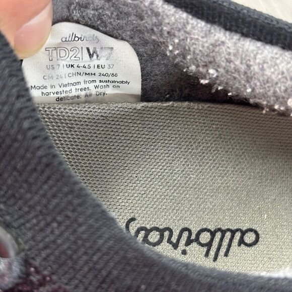 Allbirds Tree Dasher 2 Shoes Womens Size 7 Black Athletic Running Sneakers - Picture 12 of 12